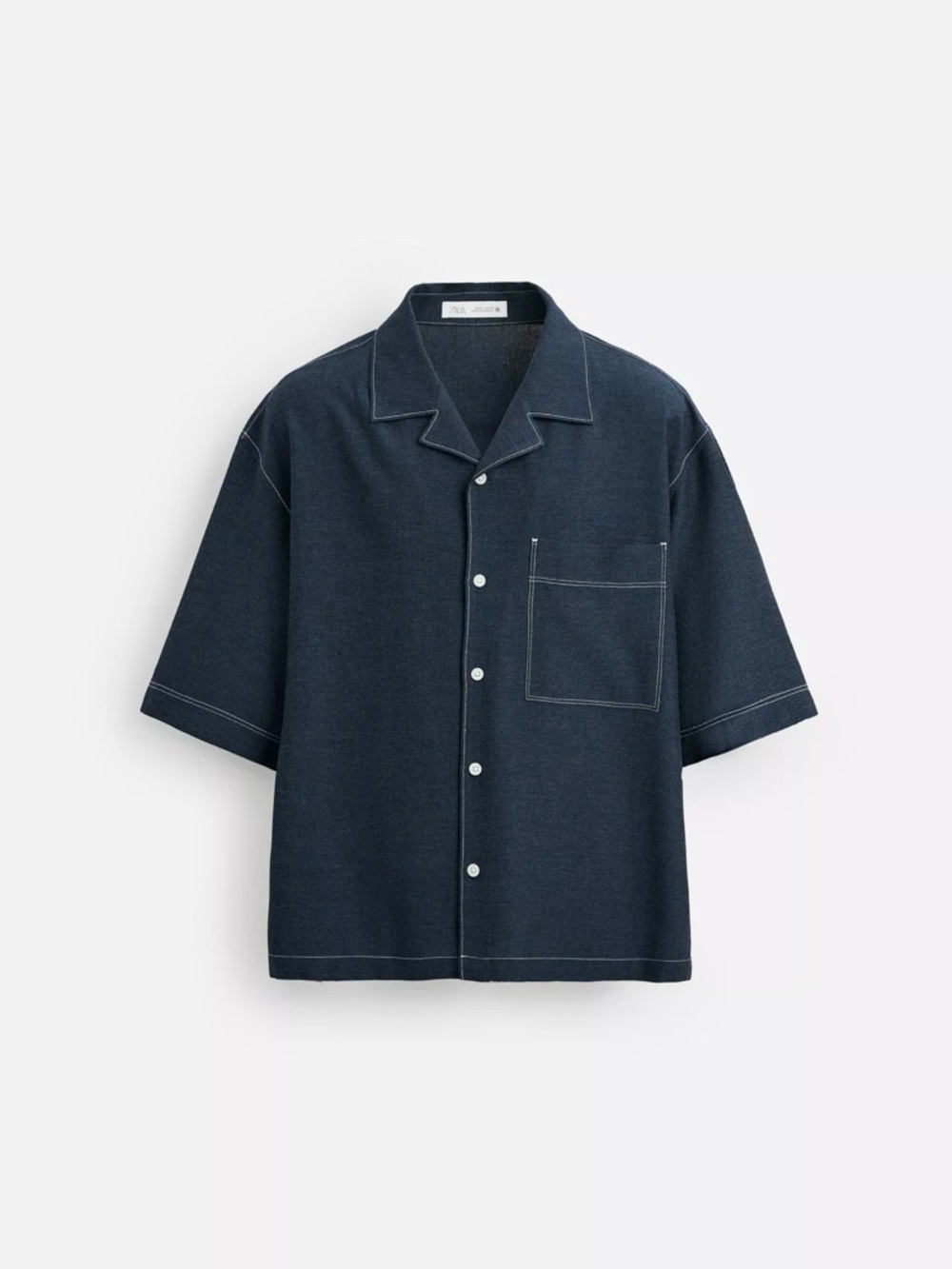 Zara men indigo shirt